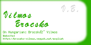 vilmos brocsko business card